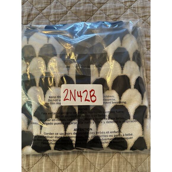 Ann Taylor XL Scallop Pattern Cardigan Black White Button Knit Retro Mod Chic - Picture 11 of 11